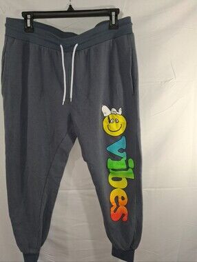 Peanuts Charcoal Joggers with Rainbow 'Vibes' Graphic